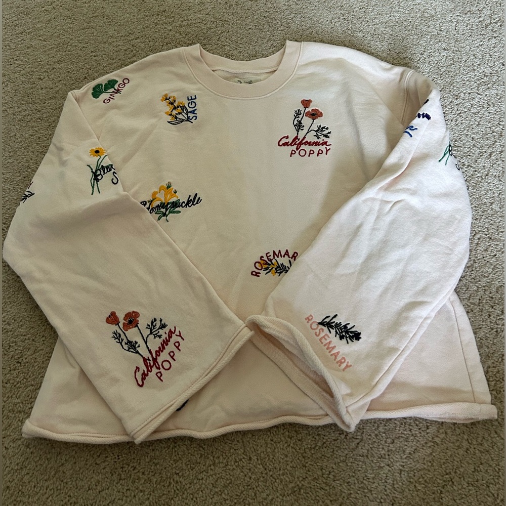Madewell Embroidered Sweatshirt